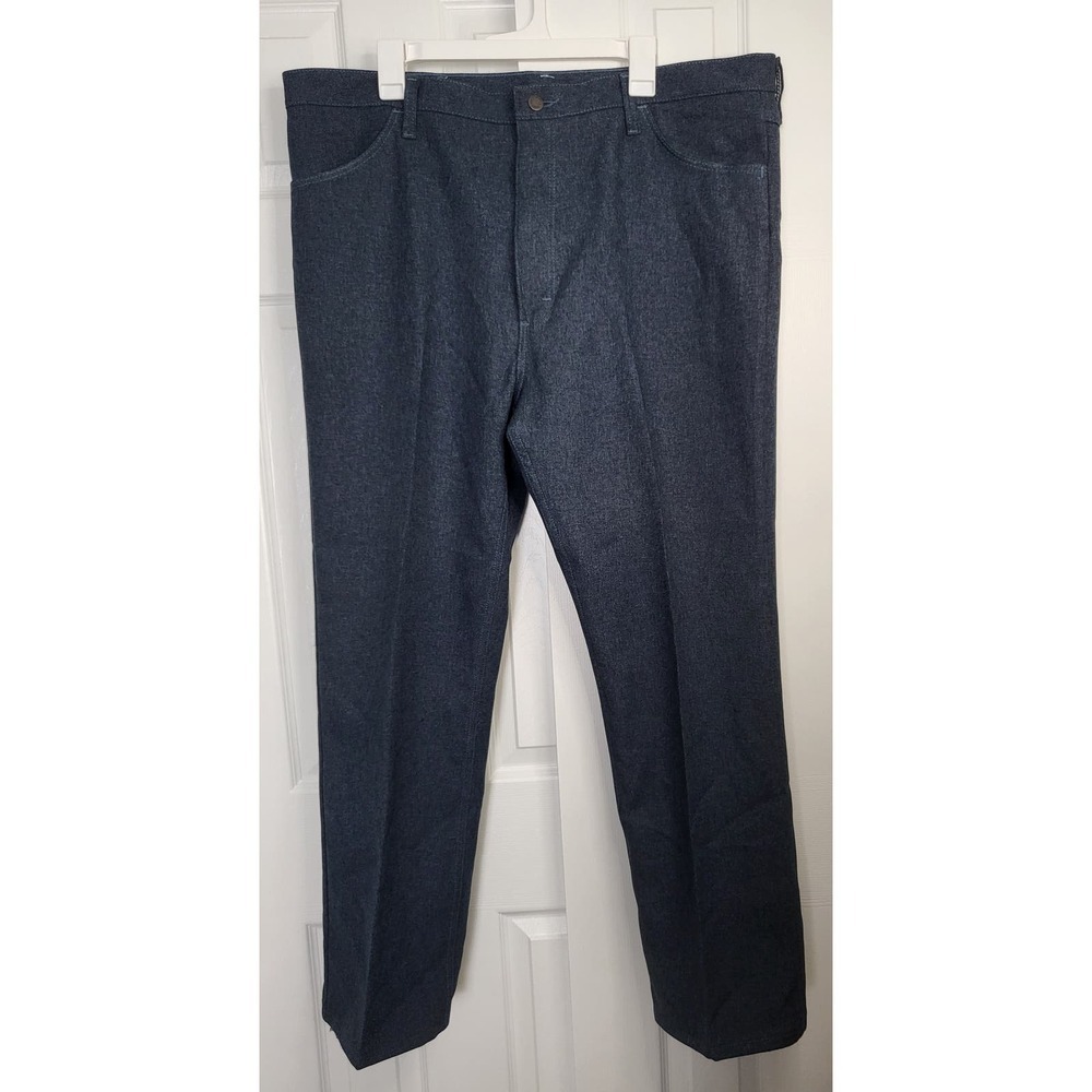 Wrangler Wrancher Men's Heather Blue Dress Pants- Size 41 x 30 (Tag Says 42x30)